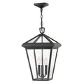 Quintiesse Alford Place Outdoor 3 Light Large Chain Lantern in Museum Black