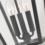 Quintiesse Alford Place Outdoor 3 Light Large Chain Lantern in Museum Black