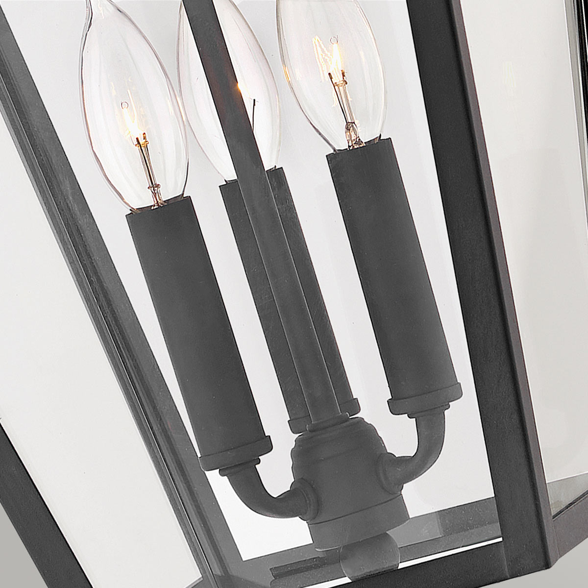 Quintiesse Alford Place Outdoor 3 Light Large Chain Lantern in Museum Black
