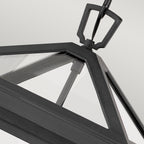 Quintiesse Alford Place Outdoor 3 Light Large Chain Lantern in Museum Black