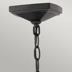 Quintiesse Alford Place Outdoor 3 Light Large Chain Lantern in Museum Black