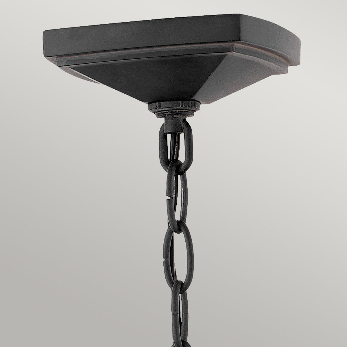 Quintiesse Alford Place Outdoor 3 Light Large Chain Lantern in Museum Black