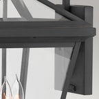 Quintiesse Alford Place Outdoor 3 Light Large Wall Lantern in Museum Black