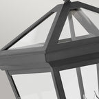 Quintiesse Alford Place Outdoor 3 Light Large Wall Lantern in Museum Black