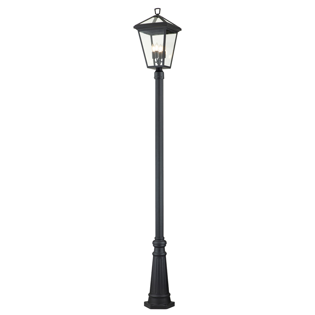 Quintiesse Alford Place Outdoor 4 Light Lamp Post in Museum Black