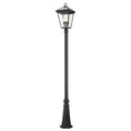 Quintiesse Alford Place Outdoor 4 Light Lamp Post in Museum Black