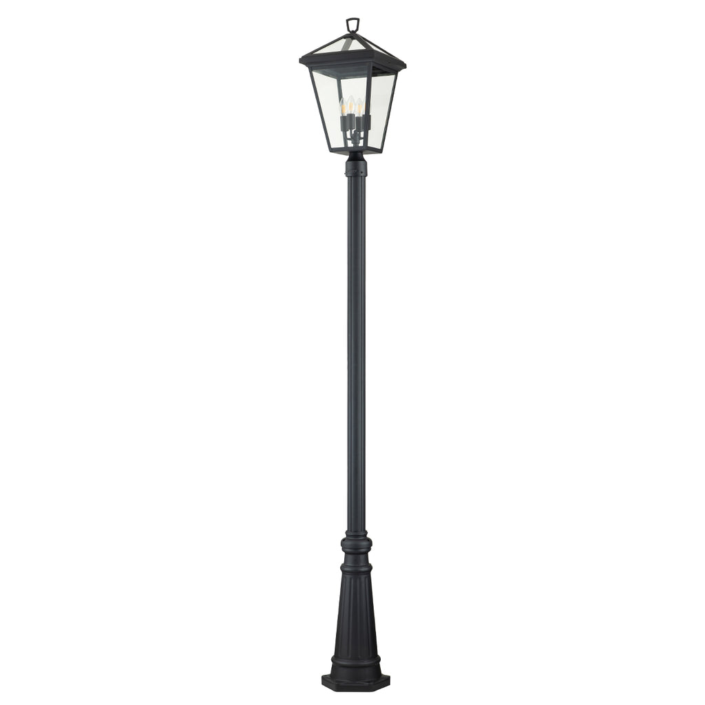 Quintiesse Alford Place Outdoor 4 Light Lamp Post in Museum Black