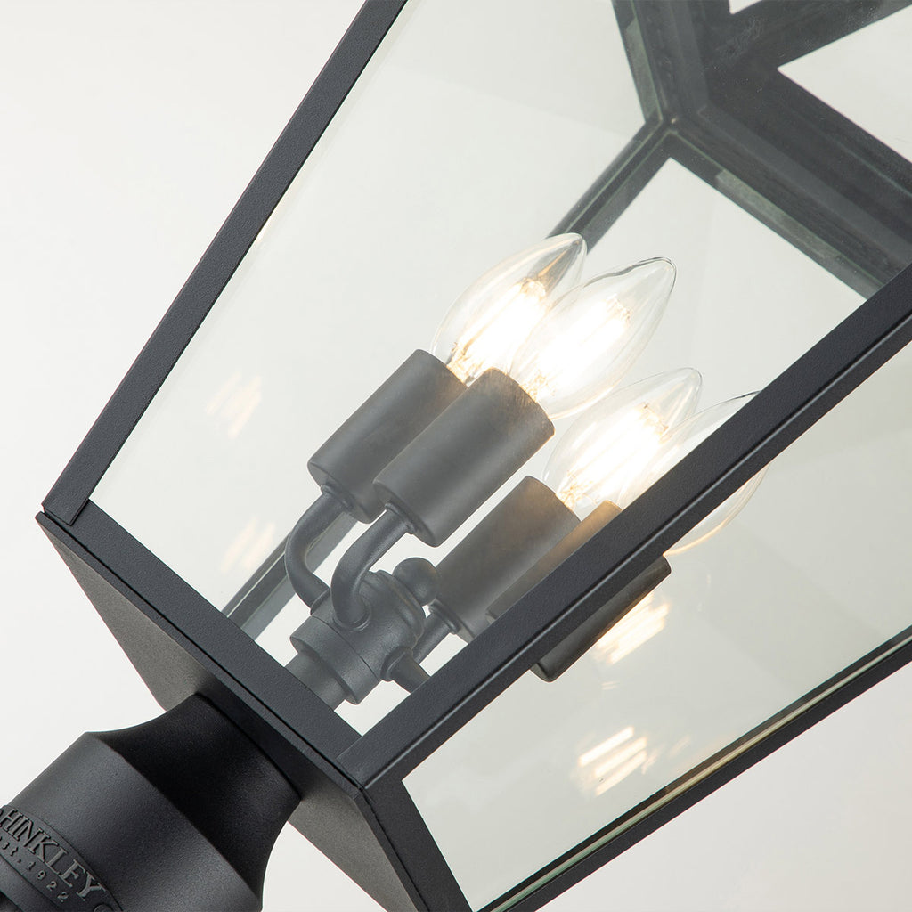 Quintiesse Alford Place Outdoor 4 Light Lamp Post in Museum Black