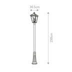 Quintiesse Alford Place Outdoor 4 Light Lamp Post in Museum Black