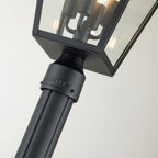 Quintiesse Alford Place Outdoor 4 Light Lamp Post in Museum Black