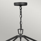 Quintiesse Alford Place Outdoor 4 Light Pendant in Museum Black