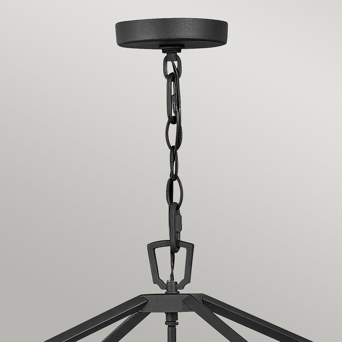 Quintiesse Alford Place Outdoor 4 Light Pendant in Museum Black