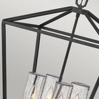 Quintiesse Alford Place Outdoor 4 Light Pendant in Museum Black