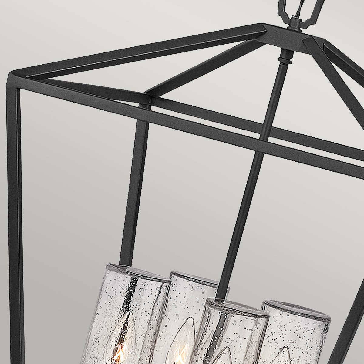 Quintiesse Alford Place Outdoor 4 Light Pendant in Museum Black