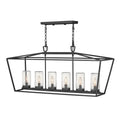 Quintiesse Alford Place Outdoor 6 Light Linear Pendant in Museum Black