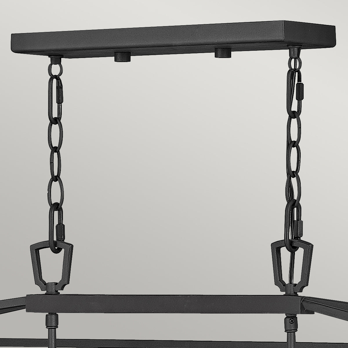 Quintiesse Alford Place Outdoor 6 Light Linear Pendant in Museum Black