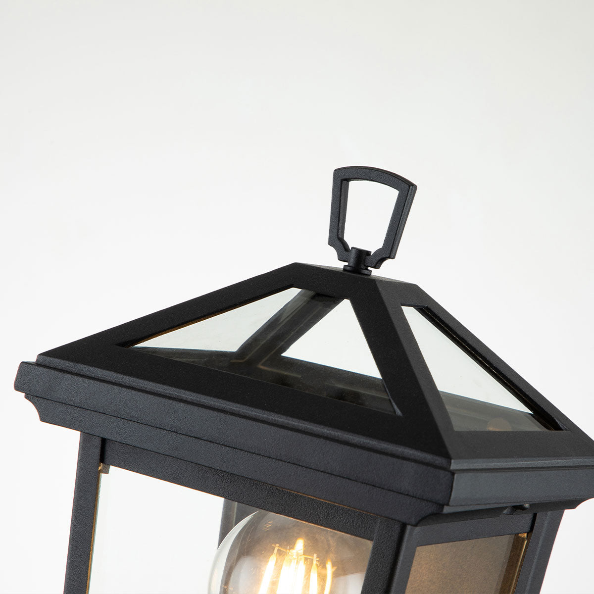 Quintiesse Alford Place Outdoor Half Lantern in Museum Black