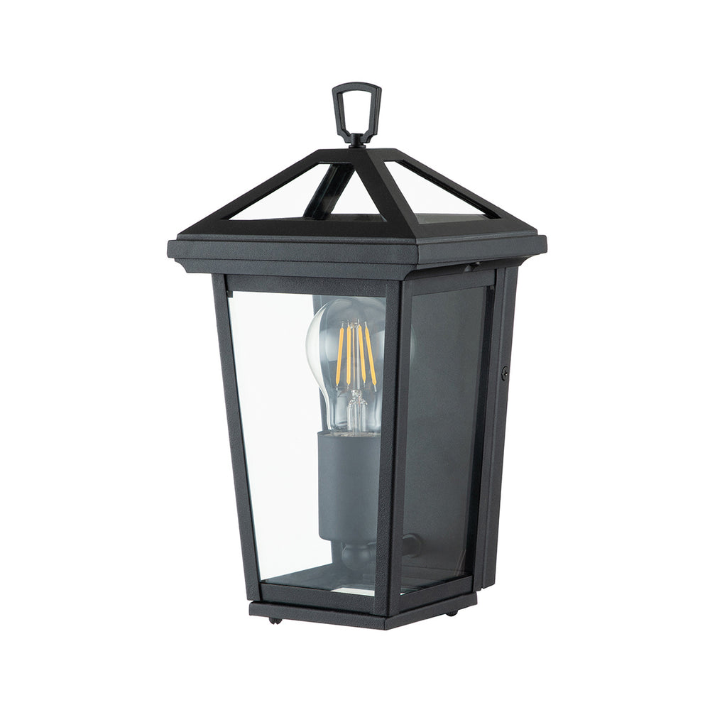 Quintiesse Alford Place Outdoor Half Lantern in Museum Black