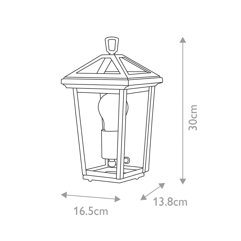 Quintiesse Alford Place Outdoor Half Lantern in Museum Black