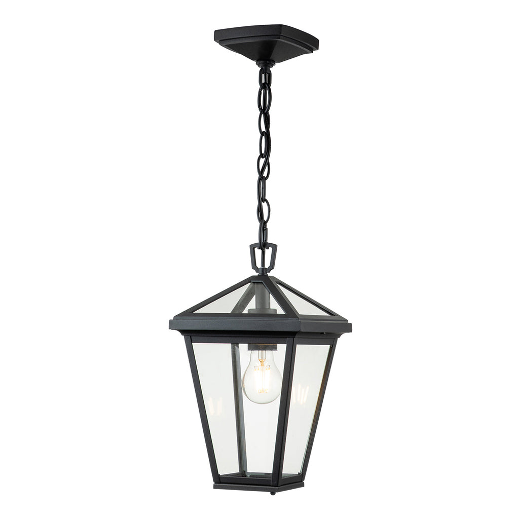 Quintiesse Alford Place Outdoor Small Chain Lantern in Museum Black