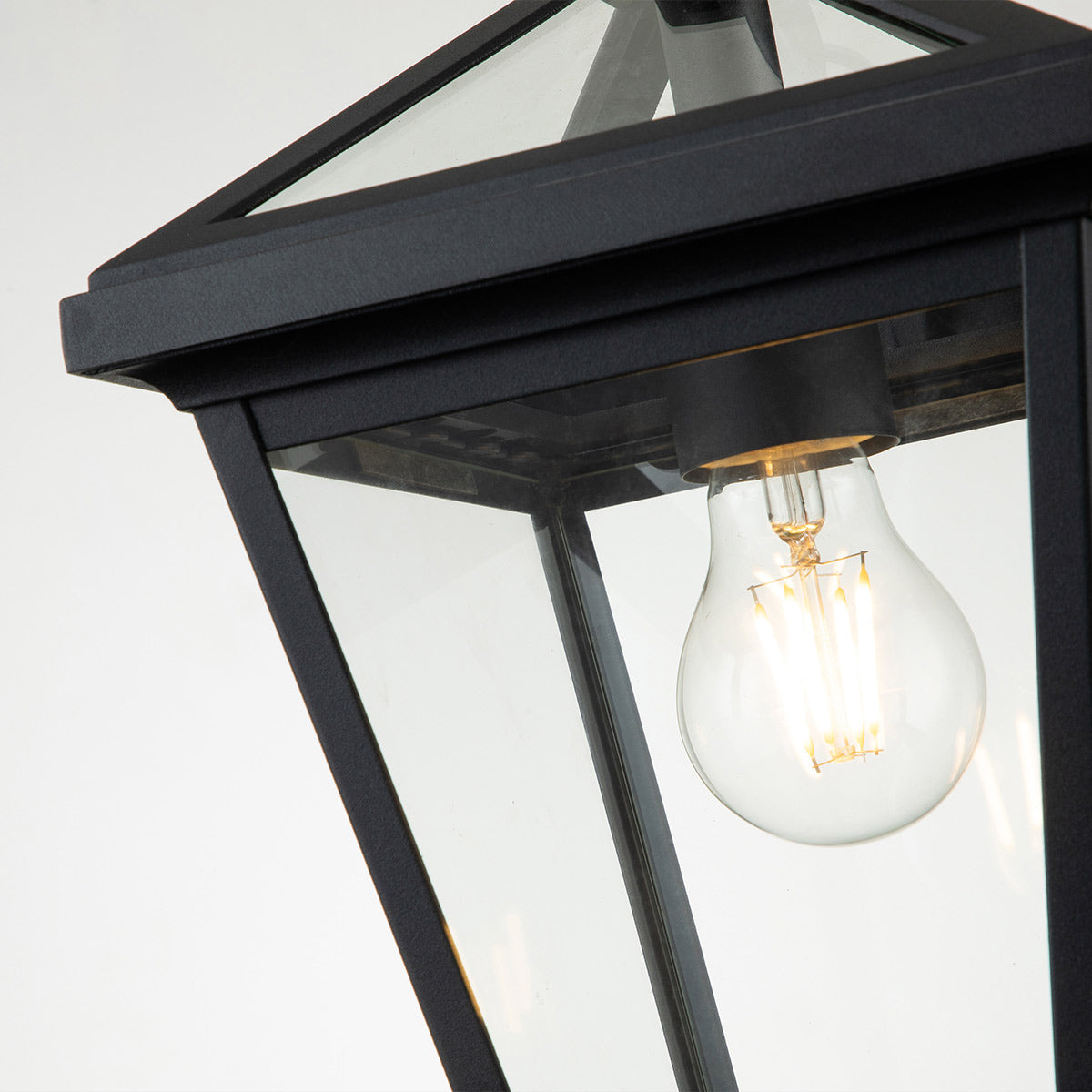 Quintiesse Alford Place Outdoor Small Chain Lantern in Museum Black