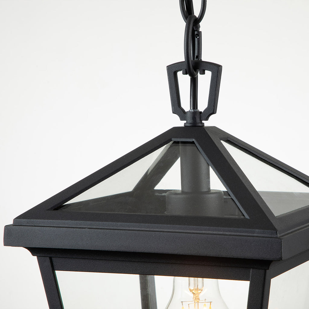Quintiesse Alford Place Outdoor Small Chain Lantern in Museum Black