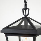 Quintiesse Alford Place Outdoor Small Chain Lantern in Museum Black