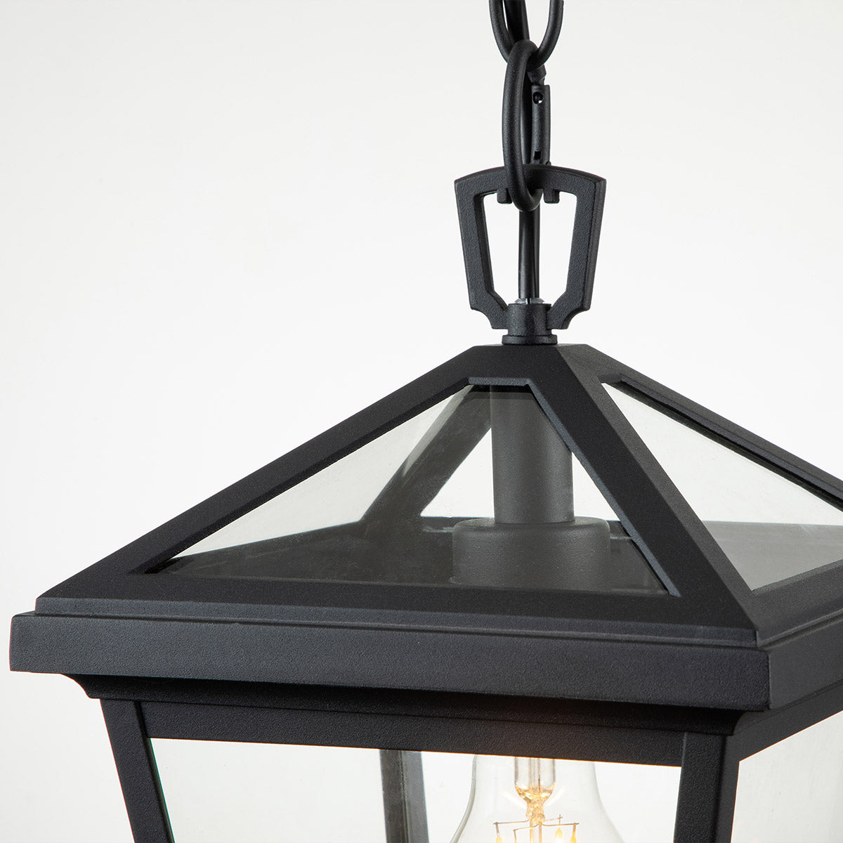 Quintiesse Alford Place Outdoor Small Chain Lantern in Museum Black