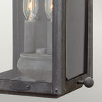 Quintiesse Anchorage 2 Light Wall Lantern Aged Zinc