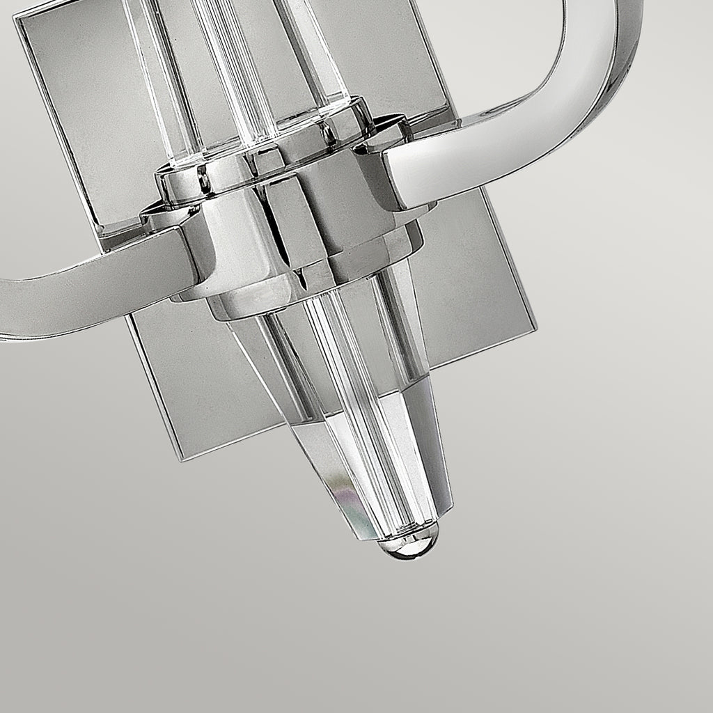 Quintiesse Ascher 2 Light Wall Light Polished Nickel