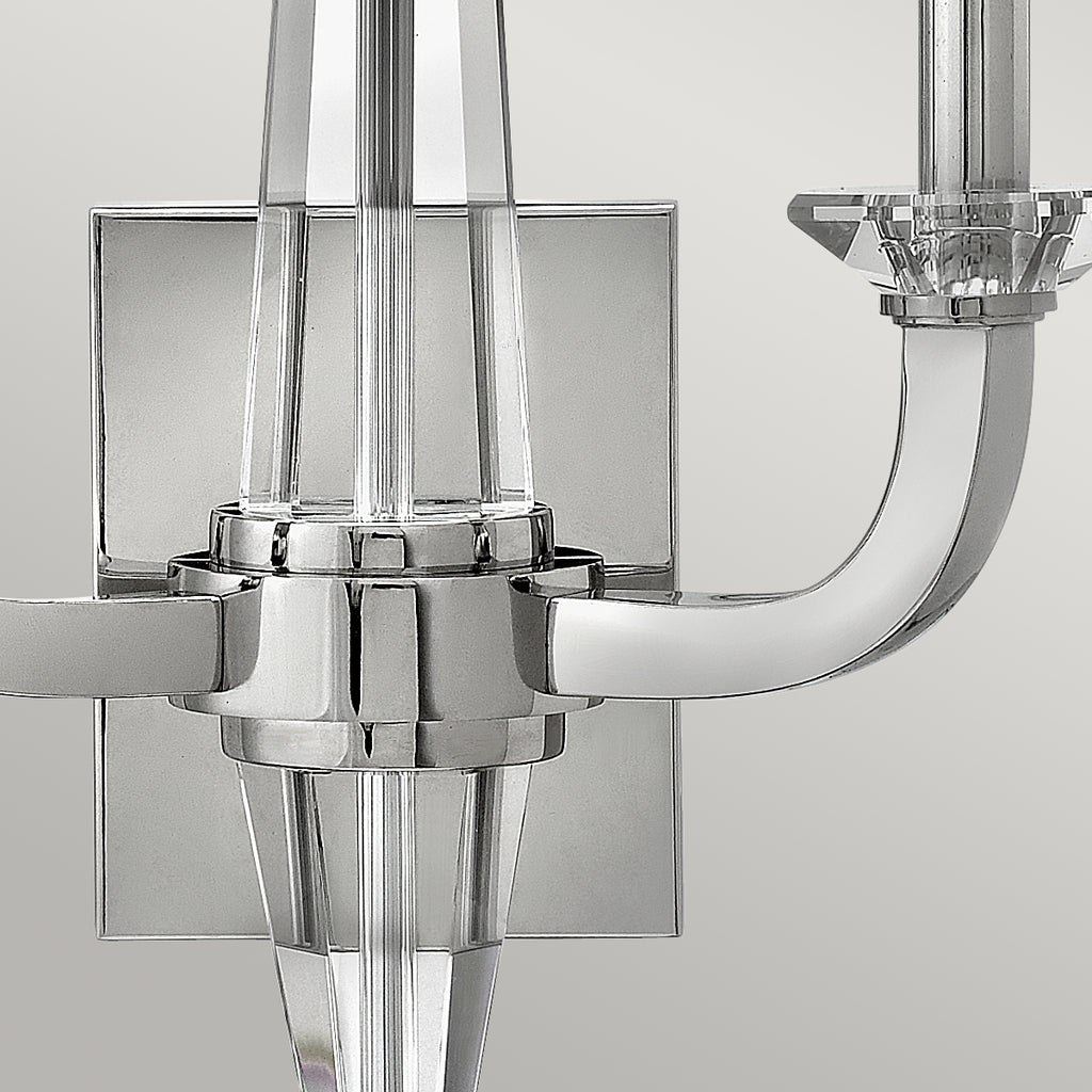 Quintiesse Ascher 2 Light Wall Light Polished Nickel