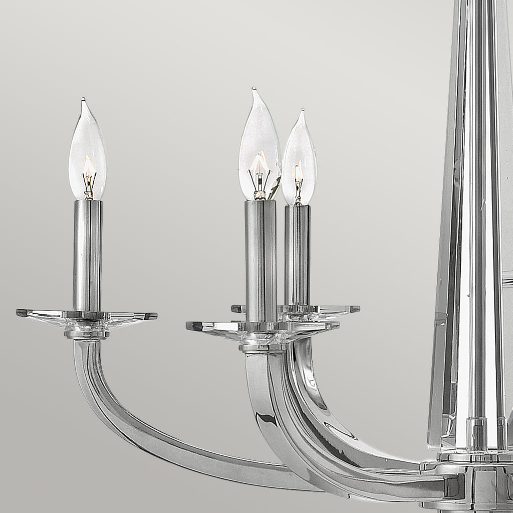 Quintiesse Ascher 6 Light Chandelier Polished Nickel
