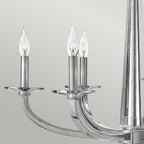 Quintiesse Ascher 6 Light Chandelier Polished Nickel