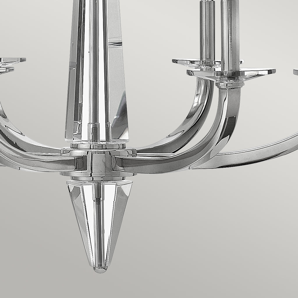 Quintiesse Ascher 6 Light Chandelier Polished Nickel