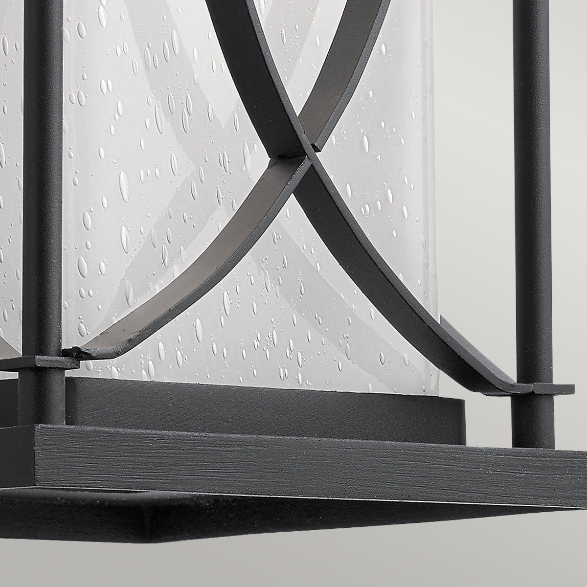 Quintiesse Ashbern Large Wall Lantern Textured Black