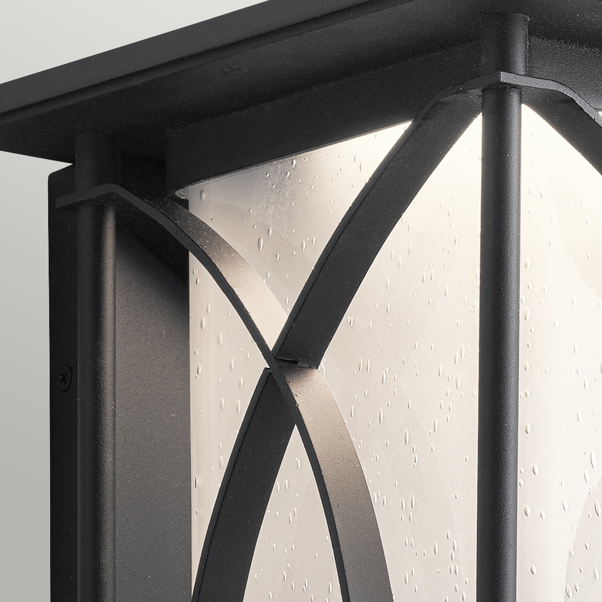 Quintiesse Ashbern Large Wall Lantern Textured Black