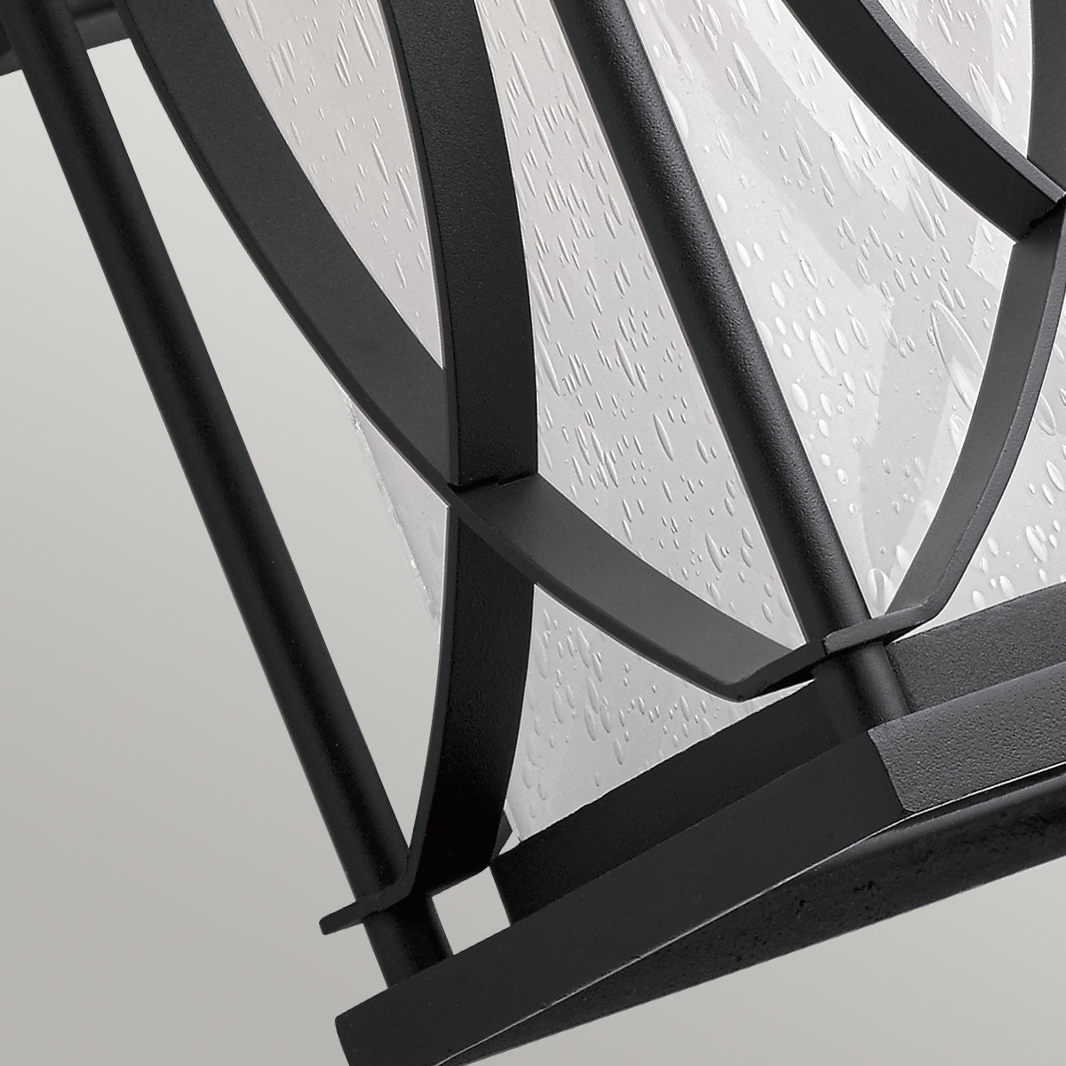Quintiesse Ashbern Medium Wall Lantern Textured Black