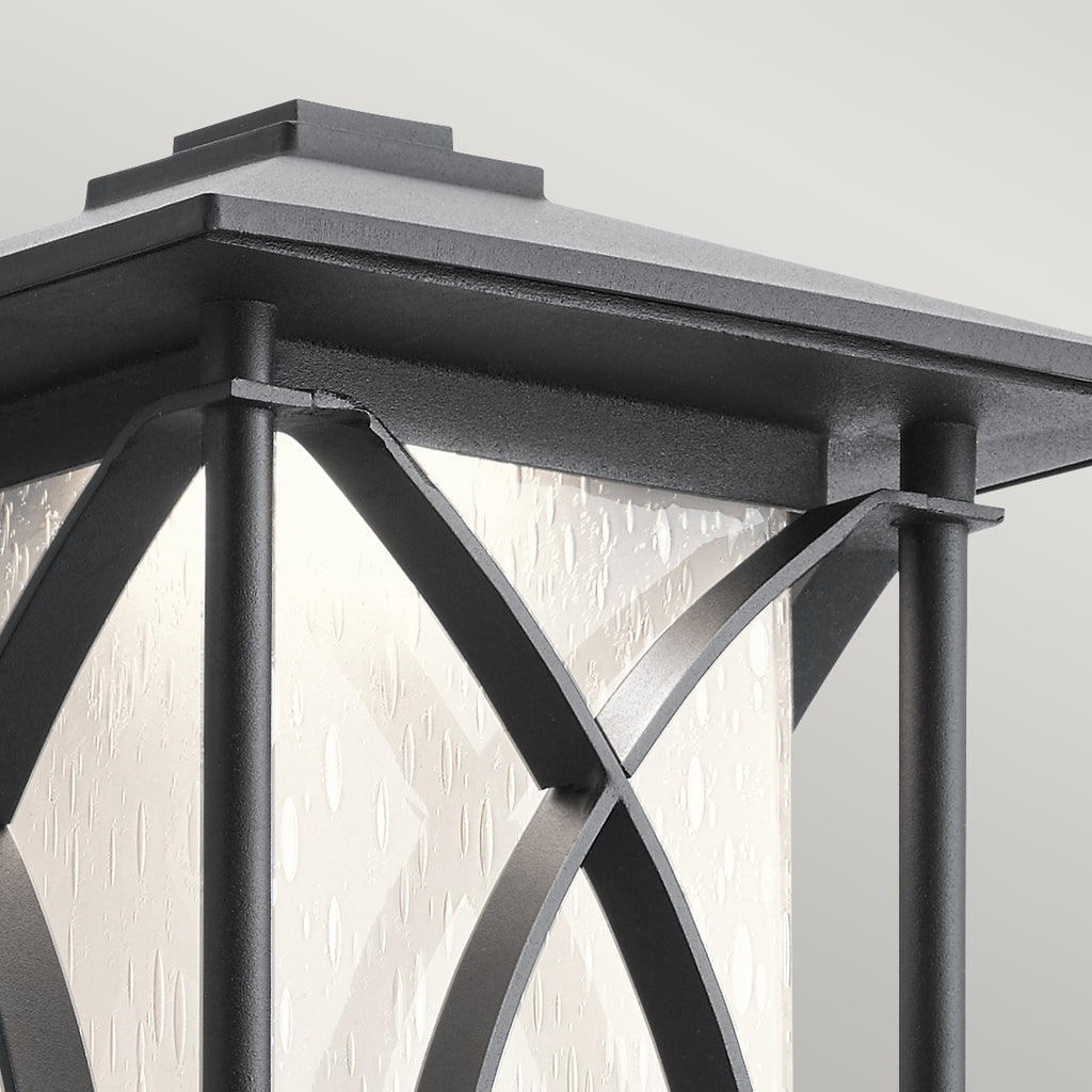 Quintiesse Ashbern Medium Wall Lantern Textured Black