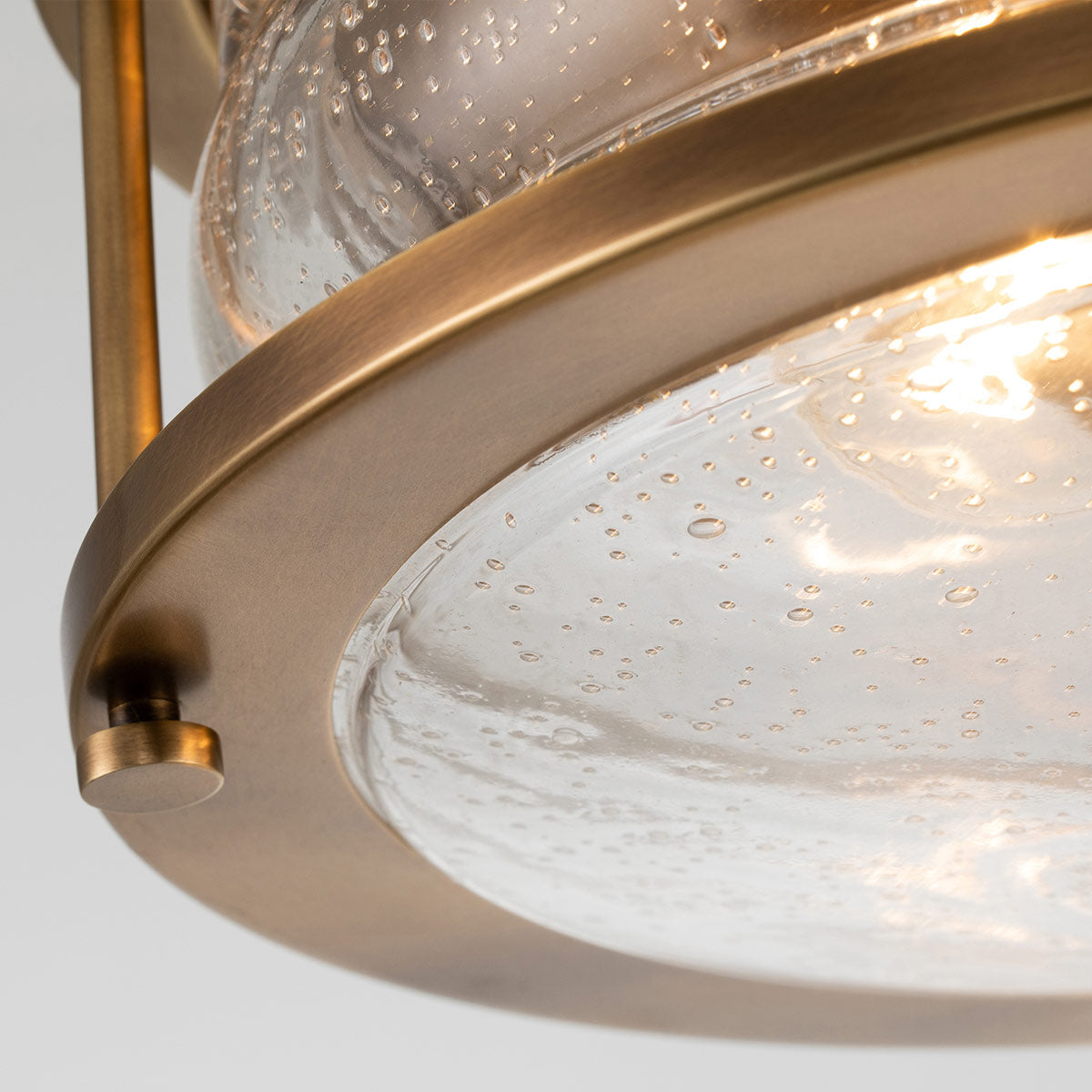Quintiesse Ashland Bay Bathroom 2 Light Flush in Natural Brass