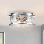 Quintiesse Ashland Bay Bathroom 2 Light Flush in Polished Chrome