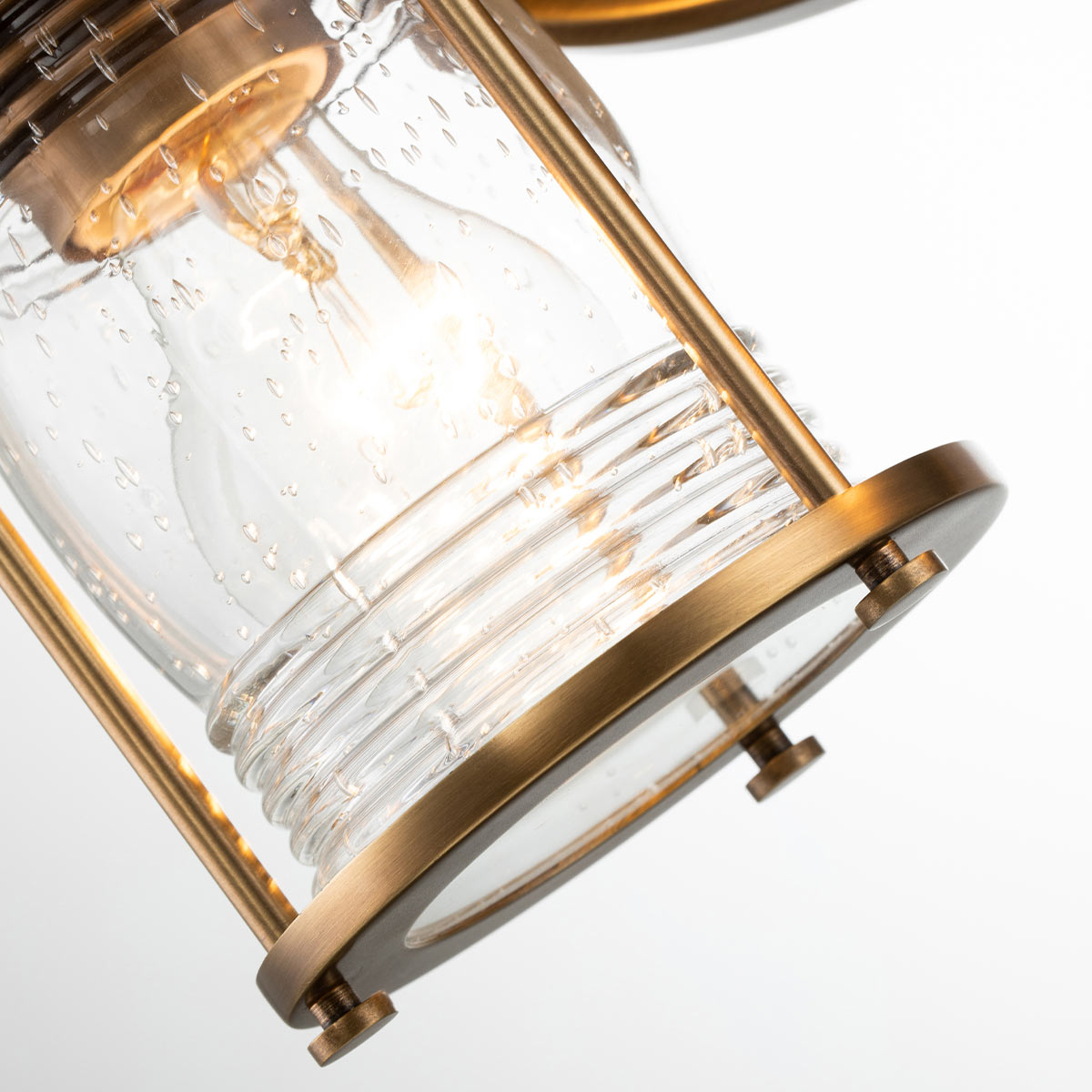 Quintiesse Ashland Bay Bathroom 2 Light Wall Light in Natural Brass