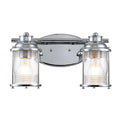 Quintiesse Ashland Bay Bathroom 2 Light Wall Light in Polished Chrome