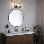 Quintiesse Ashland Bay Bathroom 2 Light Wall Light in Polished Chrome