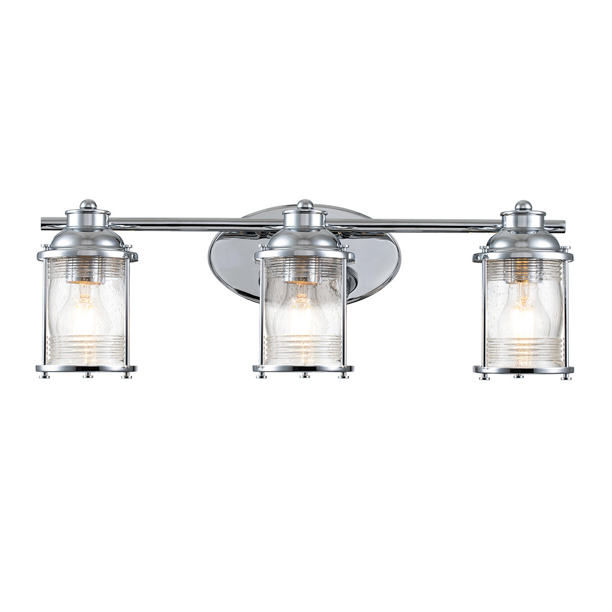 Quintiesse Ashland Bay Bathroom 3 Light Wall Light in Polished Chrome