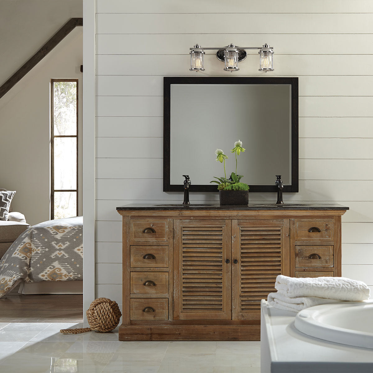 Quintiesse Ashland Bay Bathroom 3 Light Wall Light in Polished Chrome