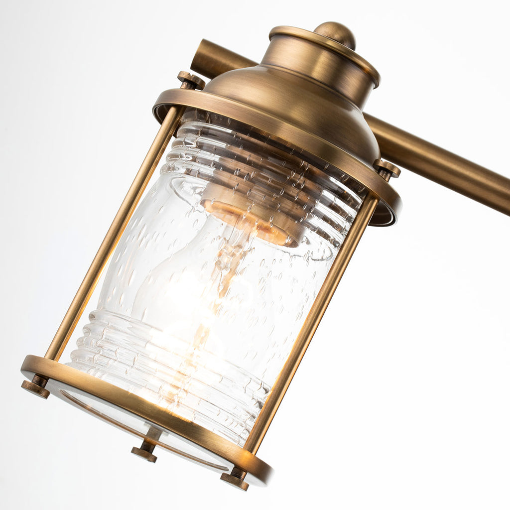 Quintiesse Ashland Bay Bathroom 4 Light Wall Light in Natural Brass