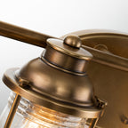 Quintiesse Ashland Bay Bathroom 4 Light Wall Light in Natural Brass