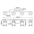 Quintiesse Ashland Bay Bathroom 4 Light Wall Light in Polished Chrome