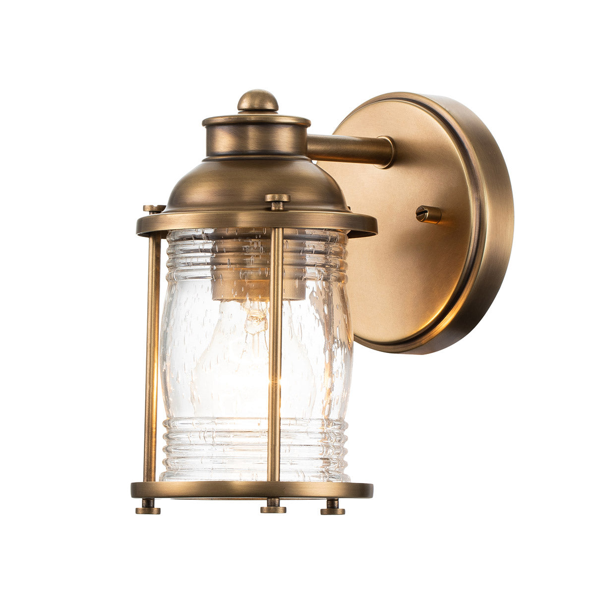 Quintiesse Ashland Bay Bathroom Wall Light in Natural Brass