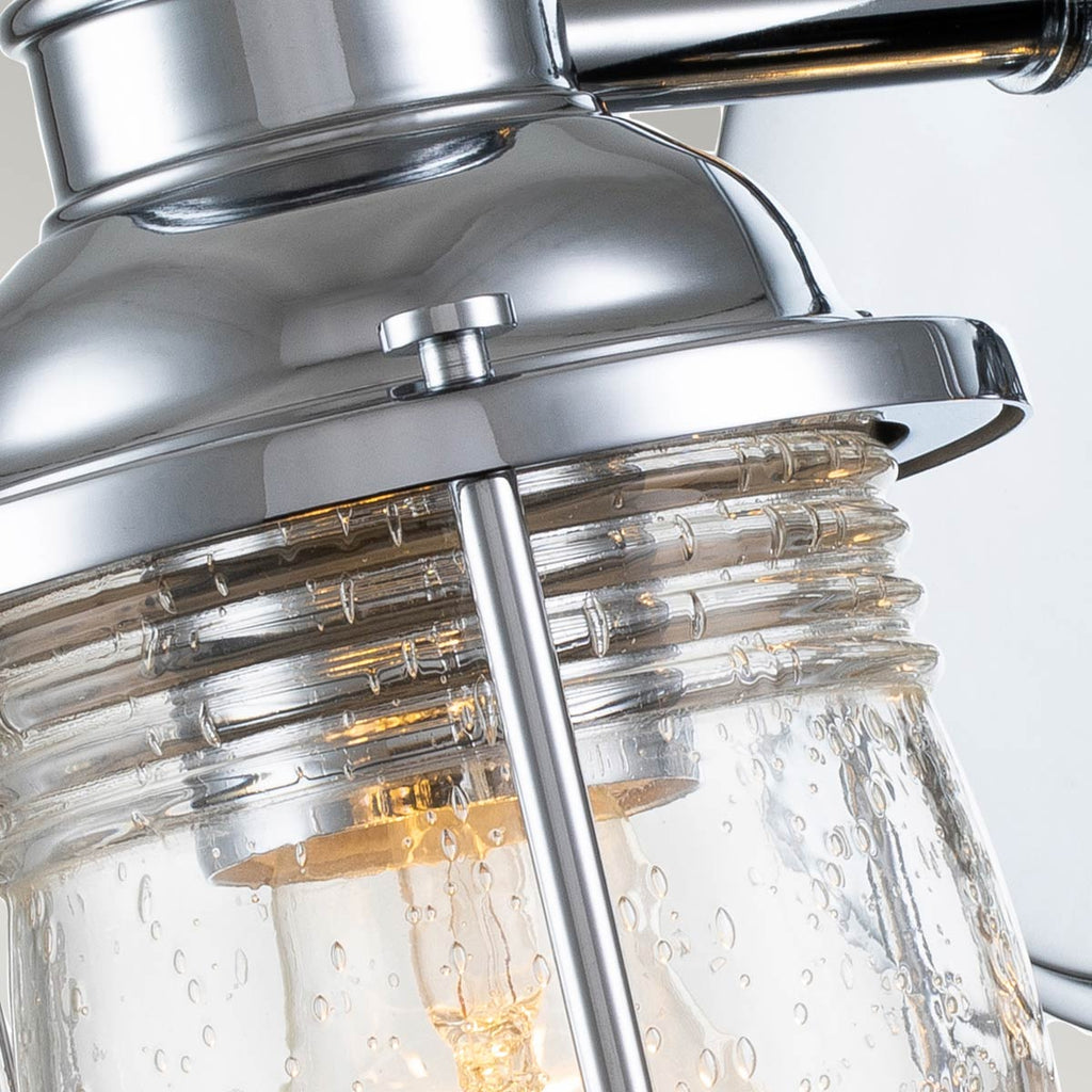 Quintiesse Ashland Bay Bathroom Wall Light in Polished Chrome